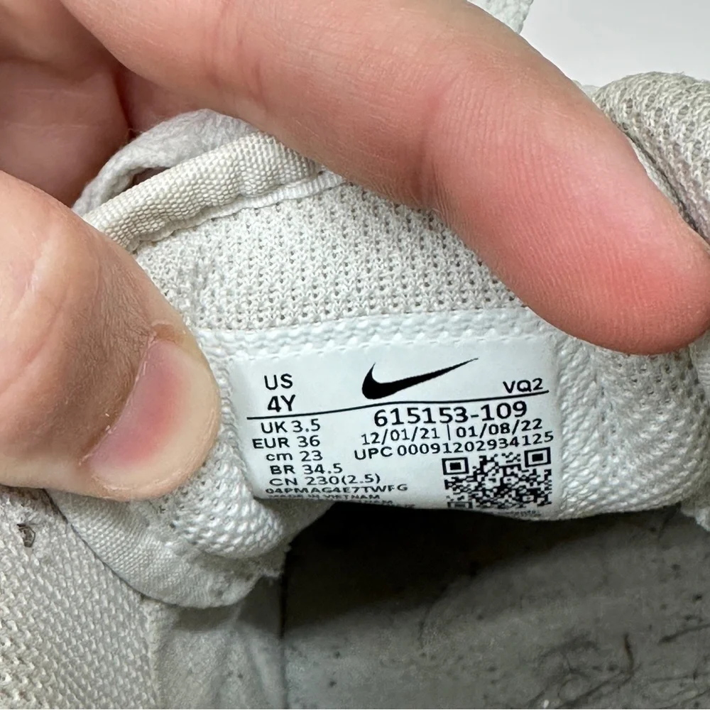 Nike Son of Force GS triple white youth‎ kids 4 615139-109